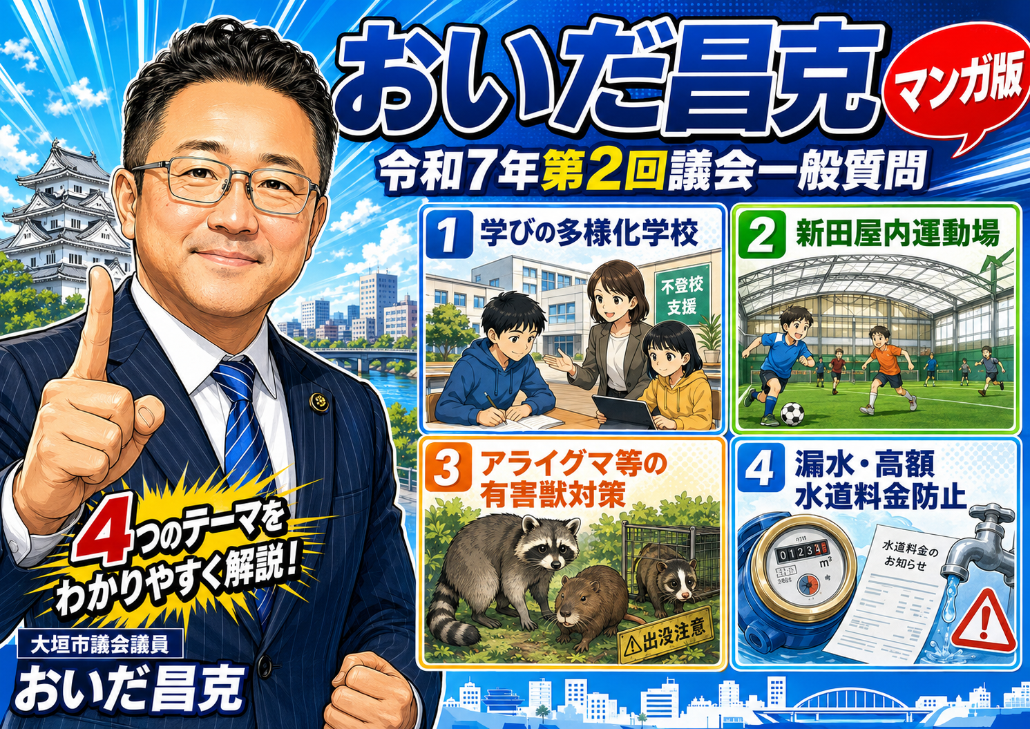 令和７年第２回議会　一般質問（マンガ版）